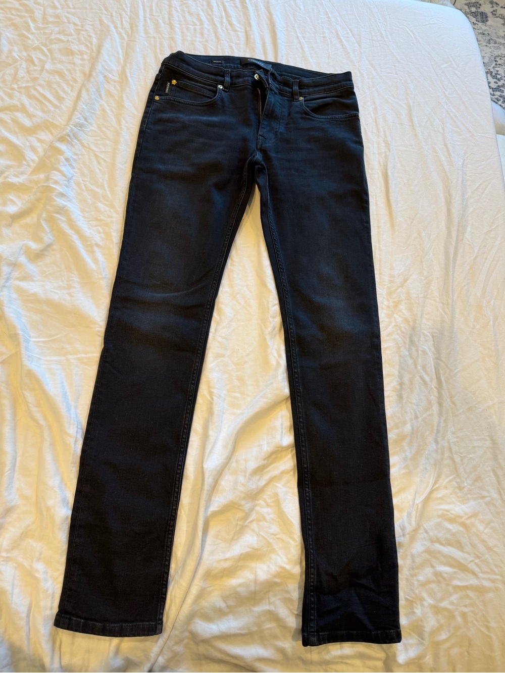 Versace washed black Medusa Denim